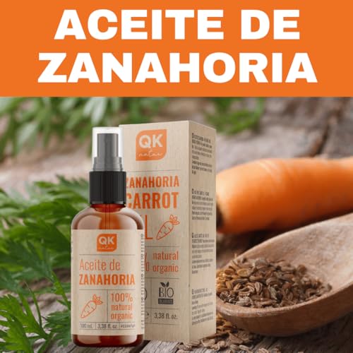 KAROTTENÖL 100 ml - 100% rein und natürlich - Natürlicher Solarbräuner - Spendet Feuchtigkeit und verjüngt die Haut - Repariert das Haar - Glasflasche