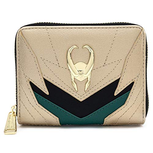 Loungefly Marvel Loki Classic Cosplay Zip Around Wallet Mehrfarbig/Meereswellen (Ocean Tides) Classic