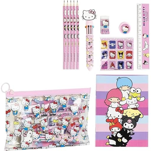 Set de Papelería Coloreable Hello Kitty – Estuche Escolar Completo con Rotuladores, Lápices de Colores y Accesorios Temáticos para Niñas | Ya disponible en tu tienda friki favorita! En mundofriki.es!