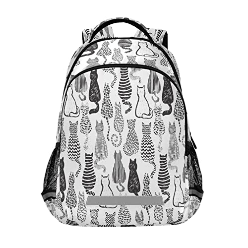 Quteprint Mochila para la escuela, diseño de gato, gatito, animal, mochila de viaje para hombres y mujeres, mochila escolar para libros, bolsa para laptop de 17 pulgadas, mochila casual para niños