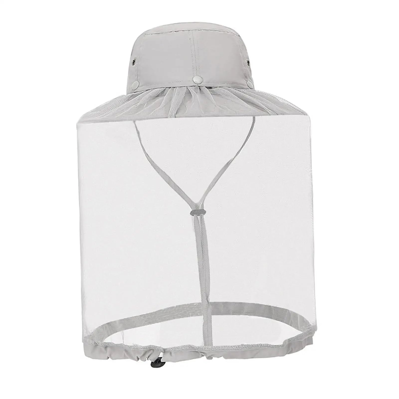Imkerhut, Imkerhut-Kopfnetz mit Kinnriemen for Camping, mehrfarbig(Light Grey,Light Grey)