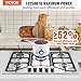 VEVOR 30-inch Gas Cooktop, 5 Burners Built-in Gas Stove Top, Max 12250BTU NG/LPG Convertible Stainless Steel Cooktops, with Thermocouple Protection for Camping, RV, Apartment