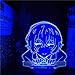 Produktbild Tatapai Bungo Stray Dogs DAZAI Anime 3D-Lampe, LED-Nachtlicht, Farbwechsel, Lampara für Schlafzimmer, Dekoration, schwarzer Sockel, Fernbedienung