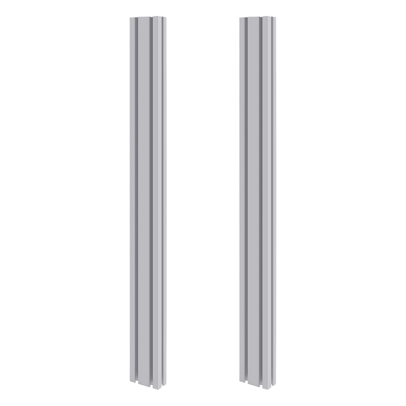 Profil aluminiowy, zestaw 2 profili aluminiowych z rowkiem T, 100 cm, grubość ścianki 1,5 mm, profile aluminiowe do drukarek, automatyczne maszyny do cięcia, CNC, projekty DIY, kolor srebrny