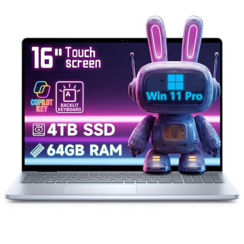 Dell Inspiron 16 Touchscreen Business Laptop – Intel Core 7 150U – FHD+ Display - AI Copilot Key, Fingerprint Reader, Backlit KB, w/Accessory, Win 11 Pro (64GB DDR5 | 4TB SSD)