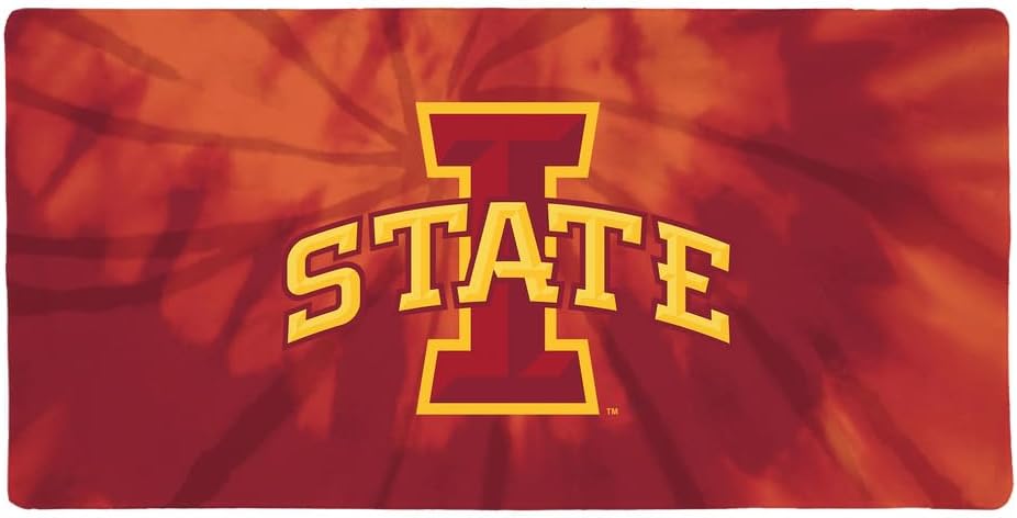Iowa State University Cyclones Tie Dye Large Gaming Mouse Pad Desk Mat with Stitched Edges, Non-Slip Base for Gamer, Home and Office, 31.5 x 15.7