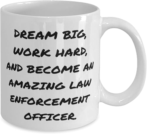 Miniatura 2 de New Law enforcement officer Gifts, DREAM BIG, WORK HARD, AND, Birthday 11oz 15oz Mug For Law enforcement officer from Friends, Police, Cop