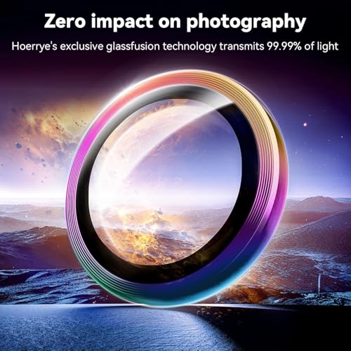 Image of Camera Lens Protector Compatible with Galaxy S26 Ultra | 9H Tempered Glass Lens Guard | HD Clear Scratch Resistant | Full Coverage | Case Friendly | Easy Installation Rainbow