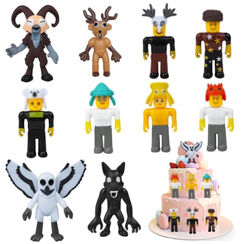 Yesmoyhe 99 Noches en el Bosque Figuras de Juguete, 10 Piezas Figuras articuladas 99 Noches en el Bosque, Divertidas Monster Daini Action Figures, Figuras Coleccionables de 99 Nlg-hts in The Forest