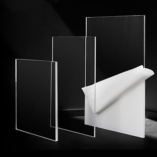 Clear Acrylic Plastic Safety Sheet for Shed Windows,Polycarbonate Sheets,Anti-UV Roof Panel,for Greenhouse Canopy Carport Stadiums Photo Frame Glass Replacement (60x120cm(23.6x47.2in),3mm)