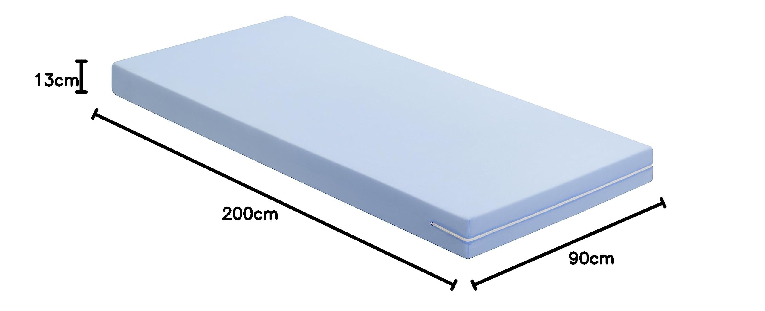 sleepling Matratze 90x200 Basic 20, Komfortschaummatratze, Rollmatratze mit Härtegrad 2, Made in EU, Waschbar 40 Grad, Oeko-TEX 100