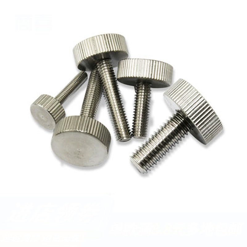 Generic M5 Thumb Screw Flat Head Screw CB835 Knurled Hand Bolts Stainless Steel Bolt 2PCS - (Size: M8 x50mm)