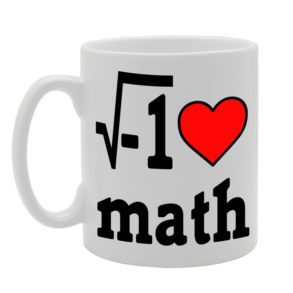 Coralgraph Inc Men's White Mg514 I Love Math/Funny Novelty Gift Printed Tea Coffee Ceramic Mug
