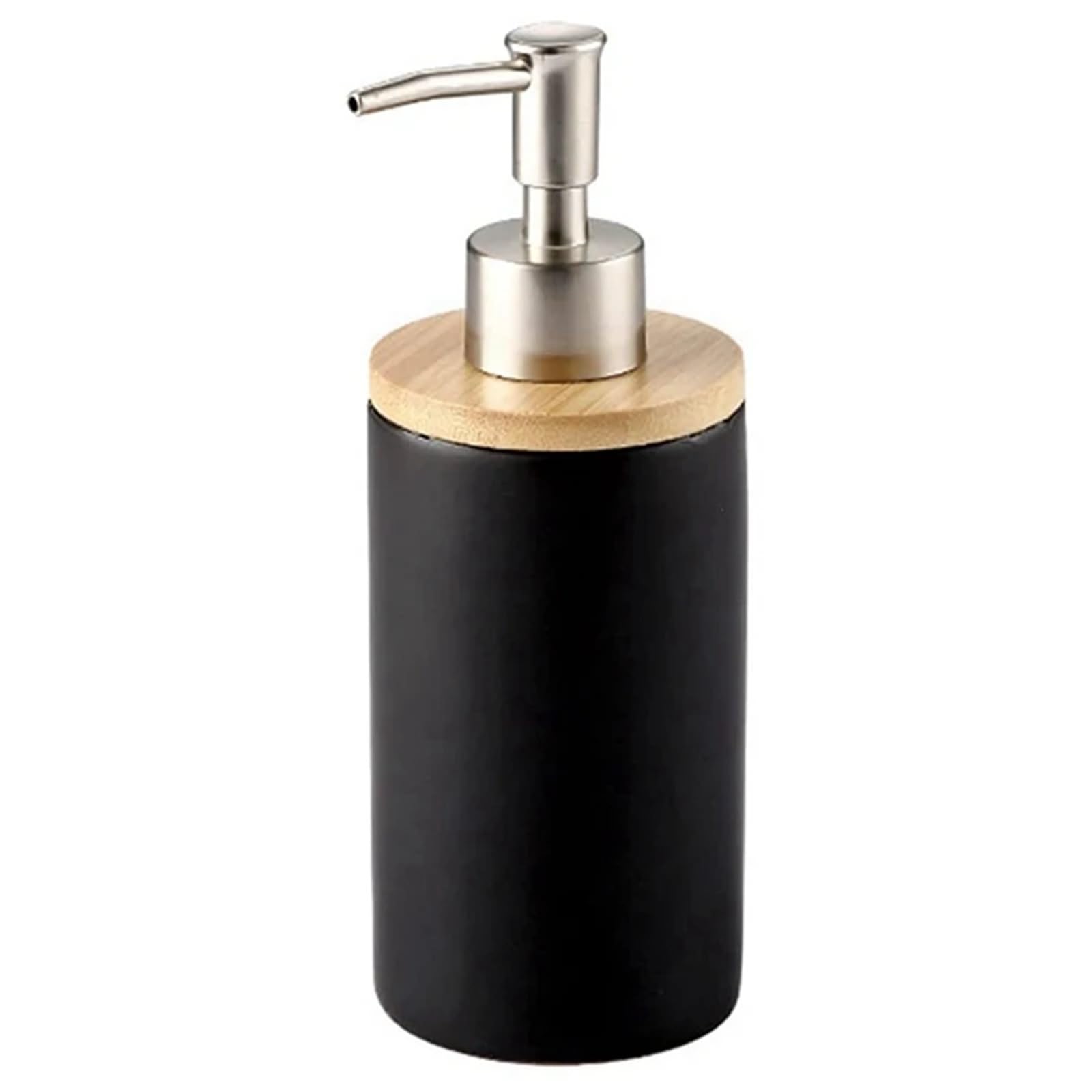 Dispenser Bottle with Pump 400Ml Ceramic Soap Dispenser Lotion For Kitchen and Bathroom(Black)