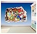 Super Mario Brothers Hole in Wall – Adesivo in vinile stampato 3D per camera dei bambini (Supersize 1200 x 855 mm)