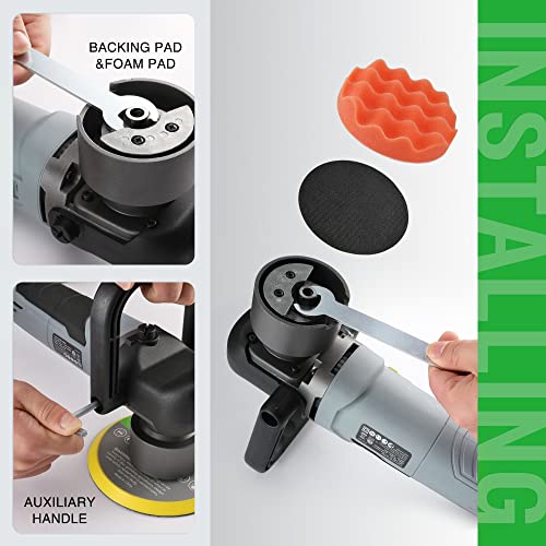 Workpro Car Buffer Polisher Kit, 6 Inch 6400Rpm Dual Action Polisher With 6 Variable Speeds, 7A Orbital Buffer Polisher thumb #6