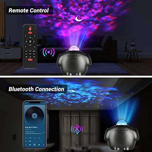 Proiettore Stelle Soffitto, Enteenly Luce Notturna Bambini, Galaxy Proiettore Lampada con Bluetooth, Telecomando, Luce Notturna per Camera dei Bambini - Image 4