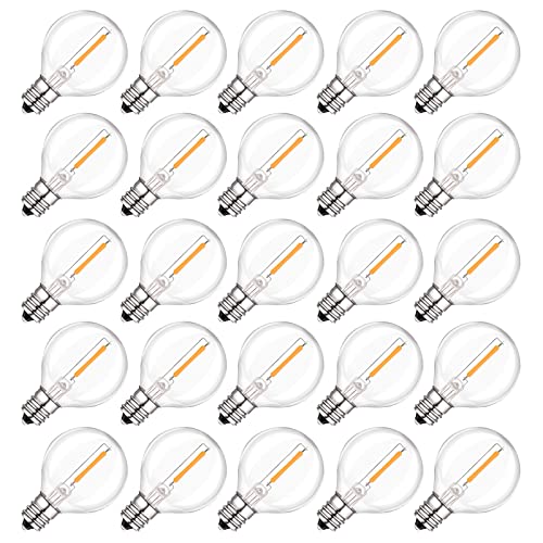 Spacelumen 25 Pack G40 LED Light Bulbs Replacement