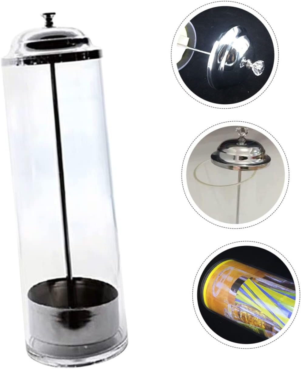 Straw Dispenser Lid Plastic Straw Holder Organizer for Counter Dust-Proof Storage Bucket and Makeup Brushes for Home and Café Use
