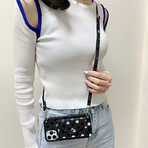 Coque portefeuille iPhone XS lanière épaule amovible et étui cartes cuir