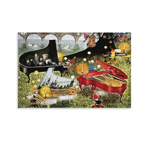 藤城清治のポスター53 ウォールアート 部屋飾り 絵画 ベッドルーム リビング 壁の絵16x24inch(40x60cm)