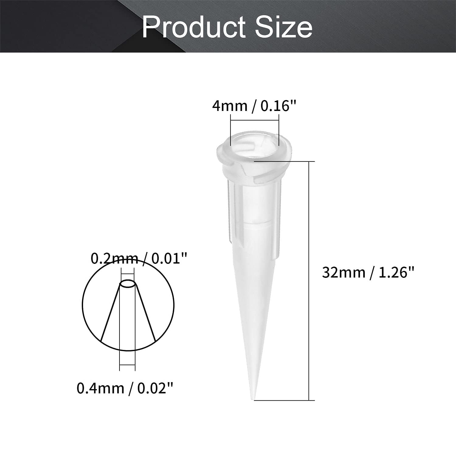 Utoolmart Aiguille de remplissage de distribution conique à pointe émoussée industrielle 27ga transparente 120 pcs