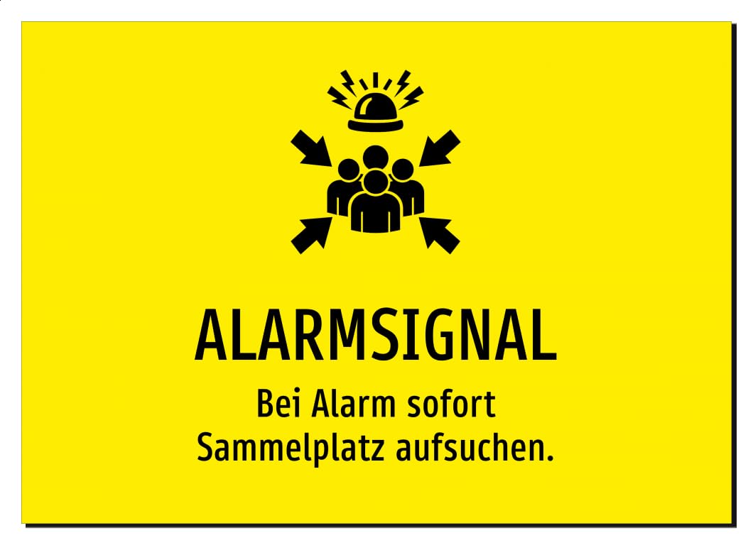 42307-DE-S-09 | ALARMSIGNAL - Bei Alarm sofort Sammelplatz aufsuchen