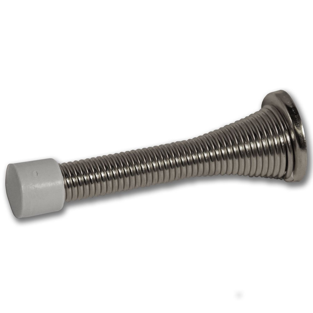 Bulk Hardware Nickel Spring Door Stop - 75Mm (Pack Of 1)