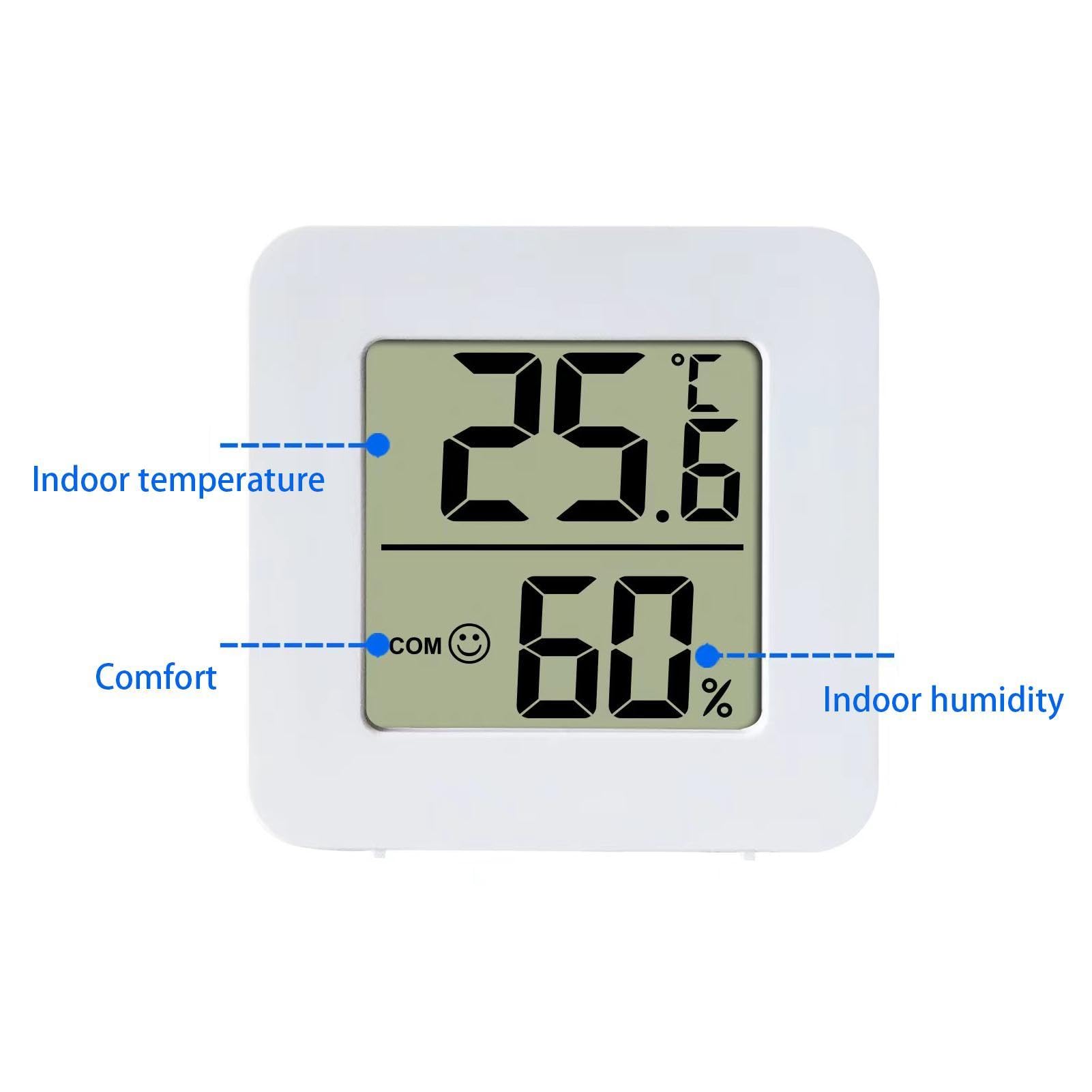 Monitoraggio 'umidità a temperatura - misuratore di umidità igrometro | digitale con indicatore di espressione,Sensore di umidità interna Indicatore di comfort 'aria per serre, appartamenti, incuba