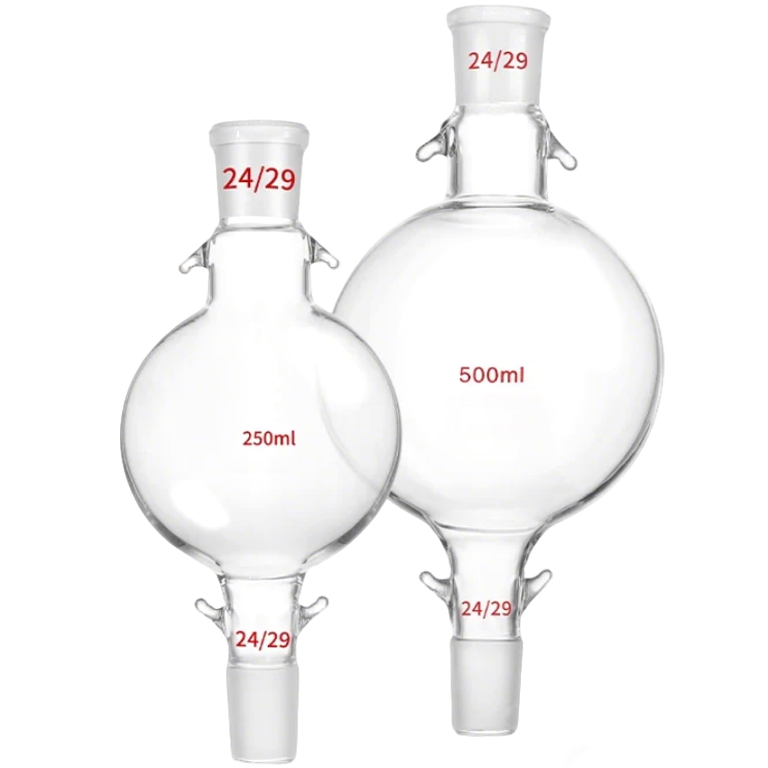 Matraz de depósito de cromatografía de vidrio de borosilicato con ganchos Botella de vidrio de destilación de vidrio de laboratorio (2000ml)