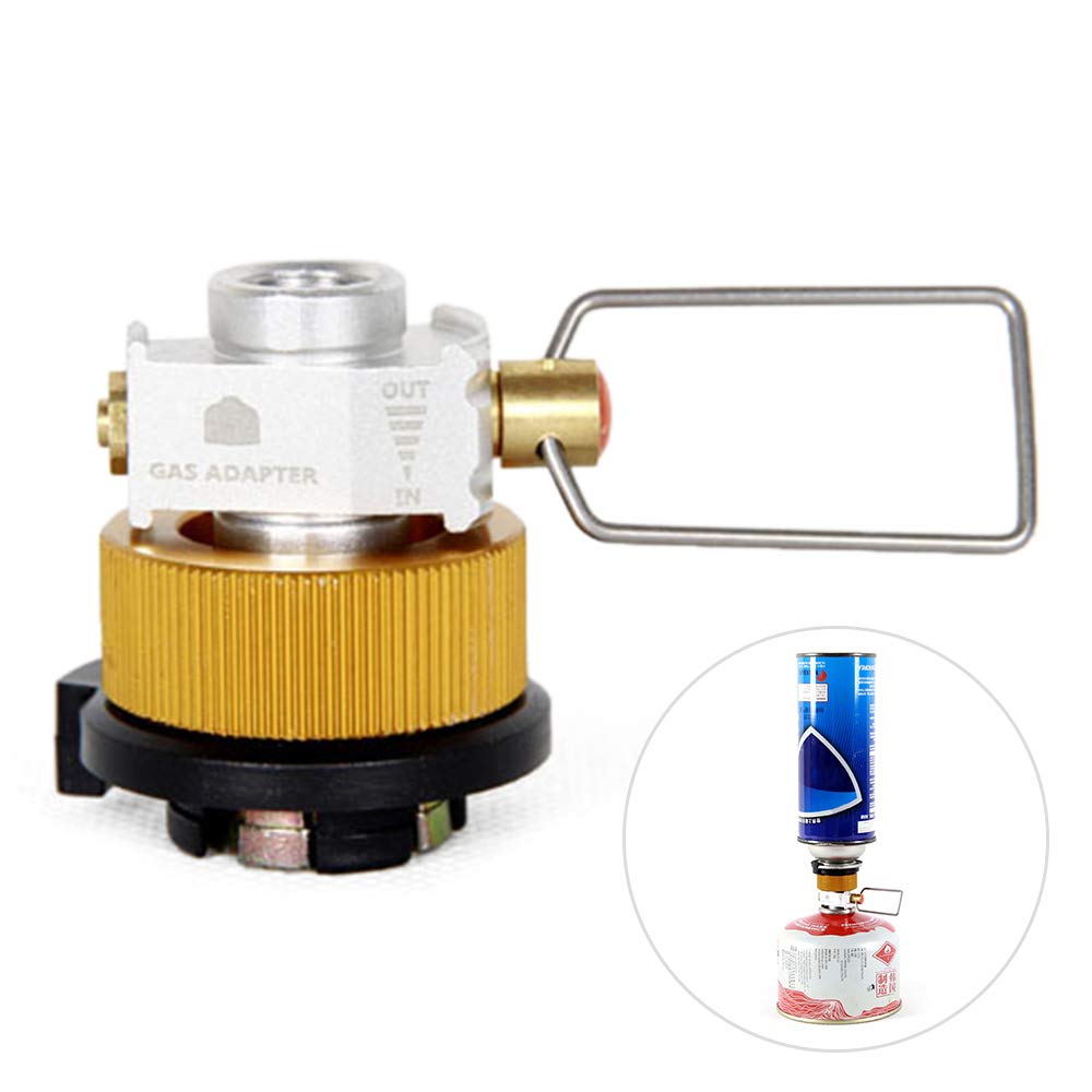 HUIOP Gas Saver Plus Gas Converter Shifter Ładowanie, adapter konwersji płaskiego zbiornika zaworu adaptera gazu kempingowego, adapter zbiornika płaskiego