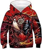 Teen Boys Girls Superhero 3D Printed Pullover Hoodies Fashion Hooded Sweatshirts Tracksuit 6-13Y (venom deadpool, Small)