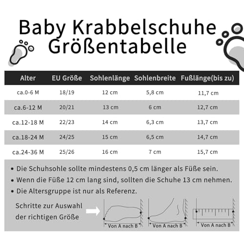 YALION Baby Weicher Leder Lauflernschuhe Krabbelschuhe Babyschuhe Babyhausschuhe (Dunkelbeige,6-12 Monate)