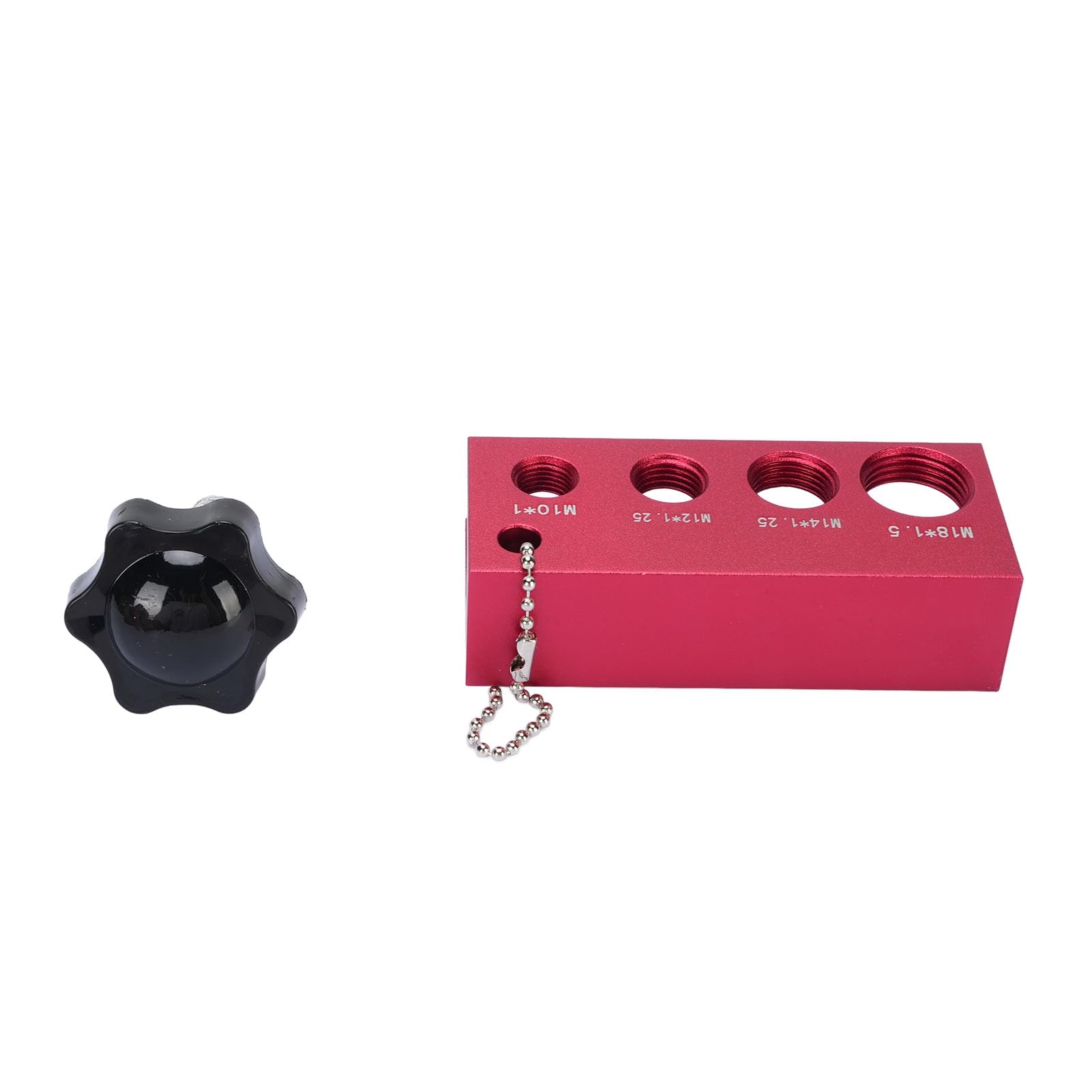 Wakects Herramienta de Ajuste de Bujías, Calibrador de Bujías, de Aluminio, Fácil de Usar, Precisa, Compacta, Ligera, con Textura Mate, para de 10 Mm, 12 Mm, 14 y 18 (Rojo)