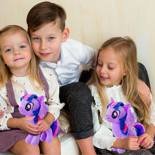Kuscheltier Pferd, 20 Cm Lila Plüschtier – Regenbogen Stofftier, Geschenk Für Jungen & Mädchen