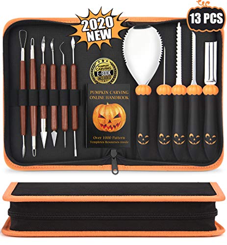 2020 New 13 PCS Pumpkin Carving Kit for Adults & Kids with...