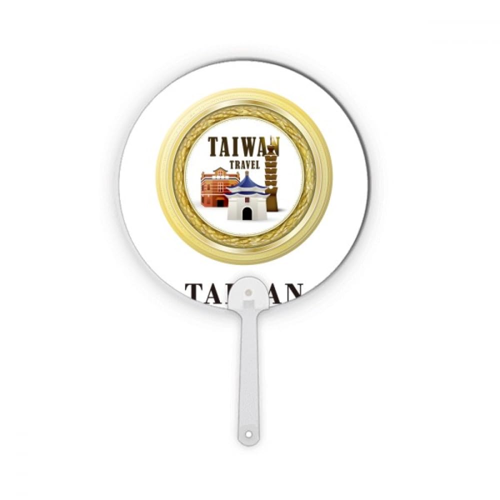 Éventail rond de Taiwan en plastique pour décoration artisanale chic