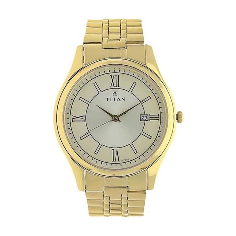 Titan Quartz Analog with Date Champagne Dial Stainless Steel Strap Watch for Men-NS1713YM03 (B01CLCXCMW) Amazon Price History, Amazon Price Tracker