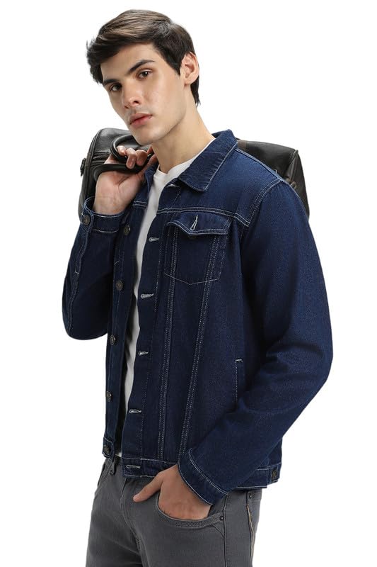 Image of DENNIS LINGO Cotton Men's Standard Length Denim Jacket