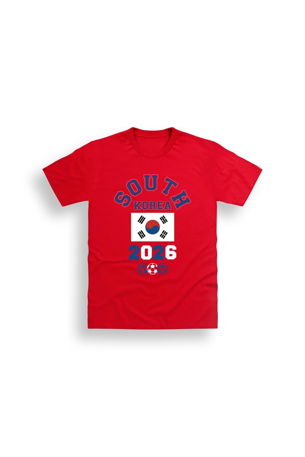 South Korea Football Kids T-Shirt, Unisex Short Sleeve 100% Cotton Crew Neck Tee, Red Supporters Fan Top, Machine Washable, Red, Sizes 1-2Y, 2-3Y, 4-5Y, 5-6Y, 7-8Y, 9-10Y, 10-11Y, 13-14Y