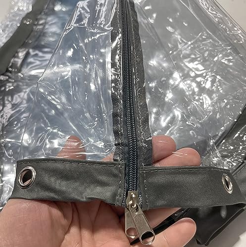 QUICK STAR Wetterschutzwand PVC transparent 174x173cm für Kaminholzunterstand XXL 185x70x185cm