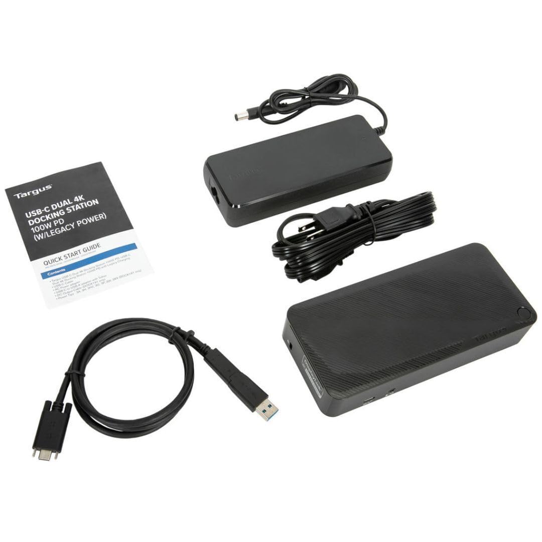 Targus - Stacja dokująca HDMI z podwójnym monitorem USB-C 4K z zasilaniem 100 W (DOCK182GLZ-40) DOCK182-A1