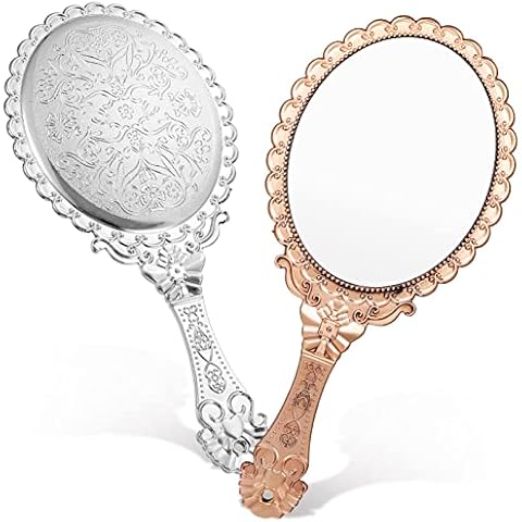 Beaupretty Vintage Handspiegel 2 Stück Vintage Geprägter Spiegel Handspiegel Cover