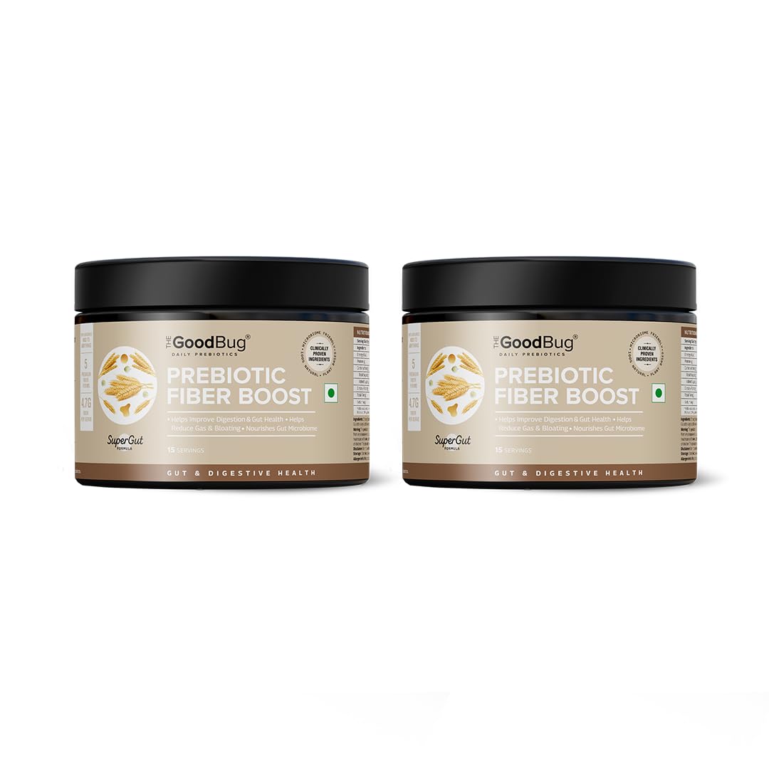 The Good Bug Prebiotic Fiber Boost Powder Improves Digestion Bloating & Gas Relief Natural Fiber Supplement From Green Pea, Chicory Root & Fos Non-Gmo Gluten Free 30 Servings, 220 grams