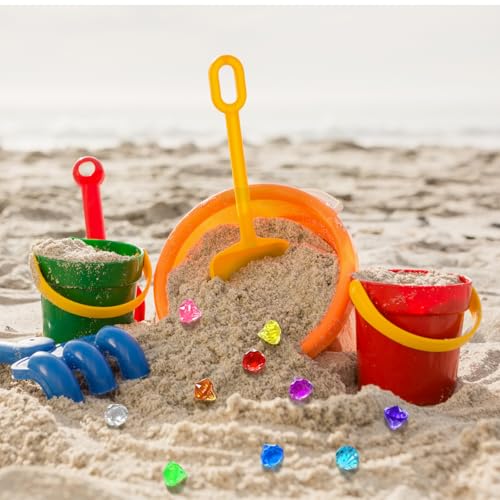 BEZANU Diving Gem Pool Toys Set, 10 Pcs Multicolor Big Acrylic Diamond with Treasure Pirate Box for Pirate Diving Game, Swimming Game Party - Image 5