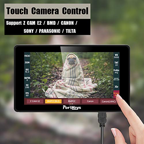 PortKeys BM5-II 5.2\" 4K Touchscreen Camera Monitor(with Control Cable) for Z Cam E2,Sony FS5/FS7,BMDCC\\URSA Mini,Canon C-Series - Thumbnail 2