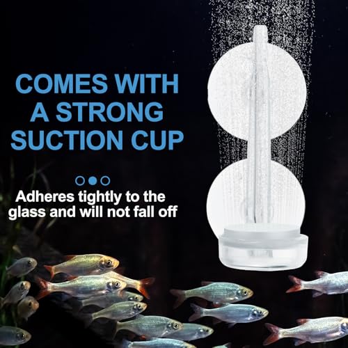 Image of Xthrotsenk Fish Tank Airstone Bubbler Bubble Stones Diffuser, Nano Aquarium Dissolved Bubbler Oxygen, Silent Leaves Tiny Bubbles for Aquarium Fish Tank Accessories