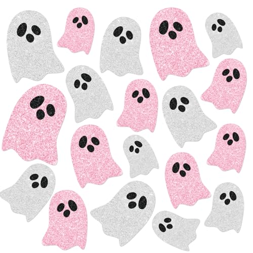 Imanes decorativos Halloween 19 piezas rosa y blanco miniatura 1