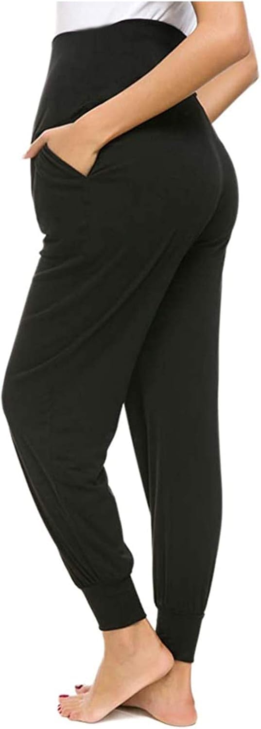 Spodnie ciążowe dla kobiet letnie spodnie dla kobiet w ciąży luźne sportowe spodnie na co dzień z kieszeniami ubrania ciążowe dla kobiet #4