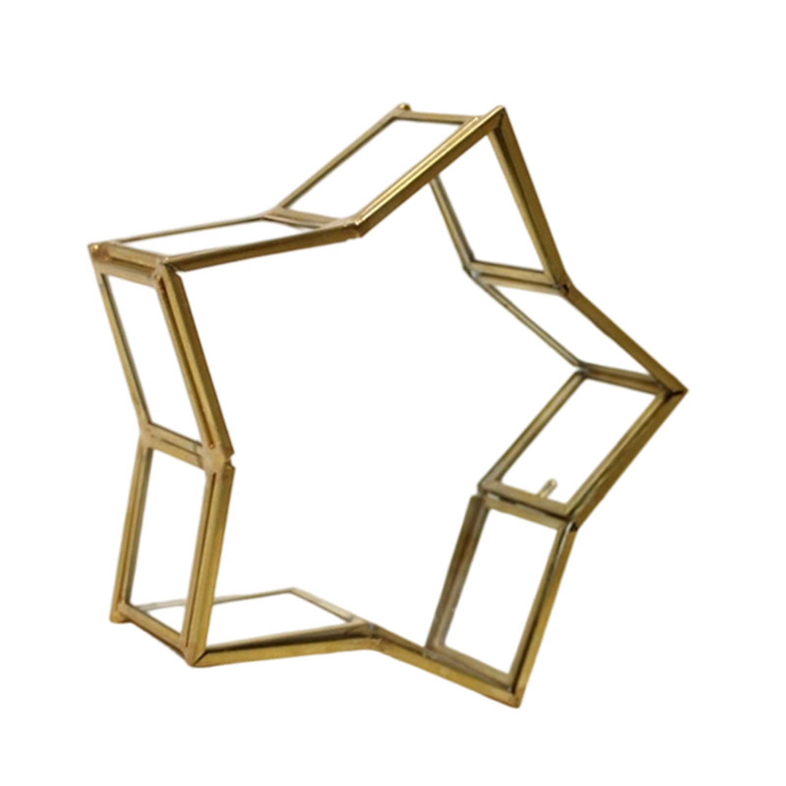 Hsioluted Geometry Jewelry Display Organizers Keepsakes Box Case Decorative Box for Storage Trinket Glass Star Jars Wishing Bottle Glass Jewelry Display Case Holders